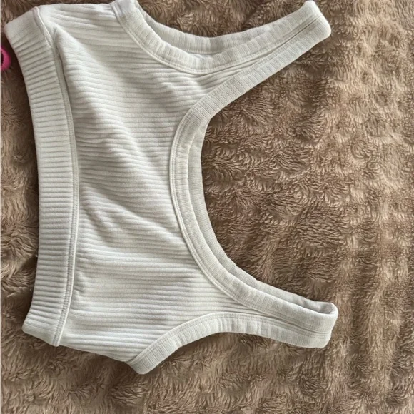 Ribbed Cream Tank Top Darc sport sports bra - Picture 2 of 3